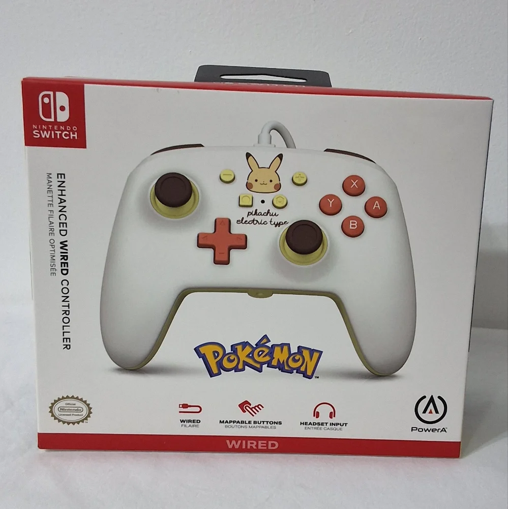Pokemon PowerA Enhanced Nintendo Switch Wired Controller- Pikachu Electric Type